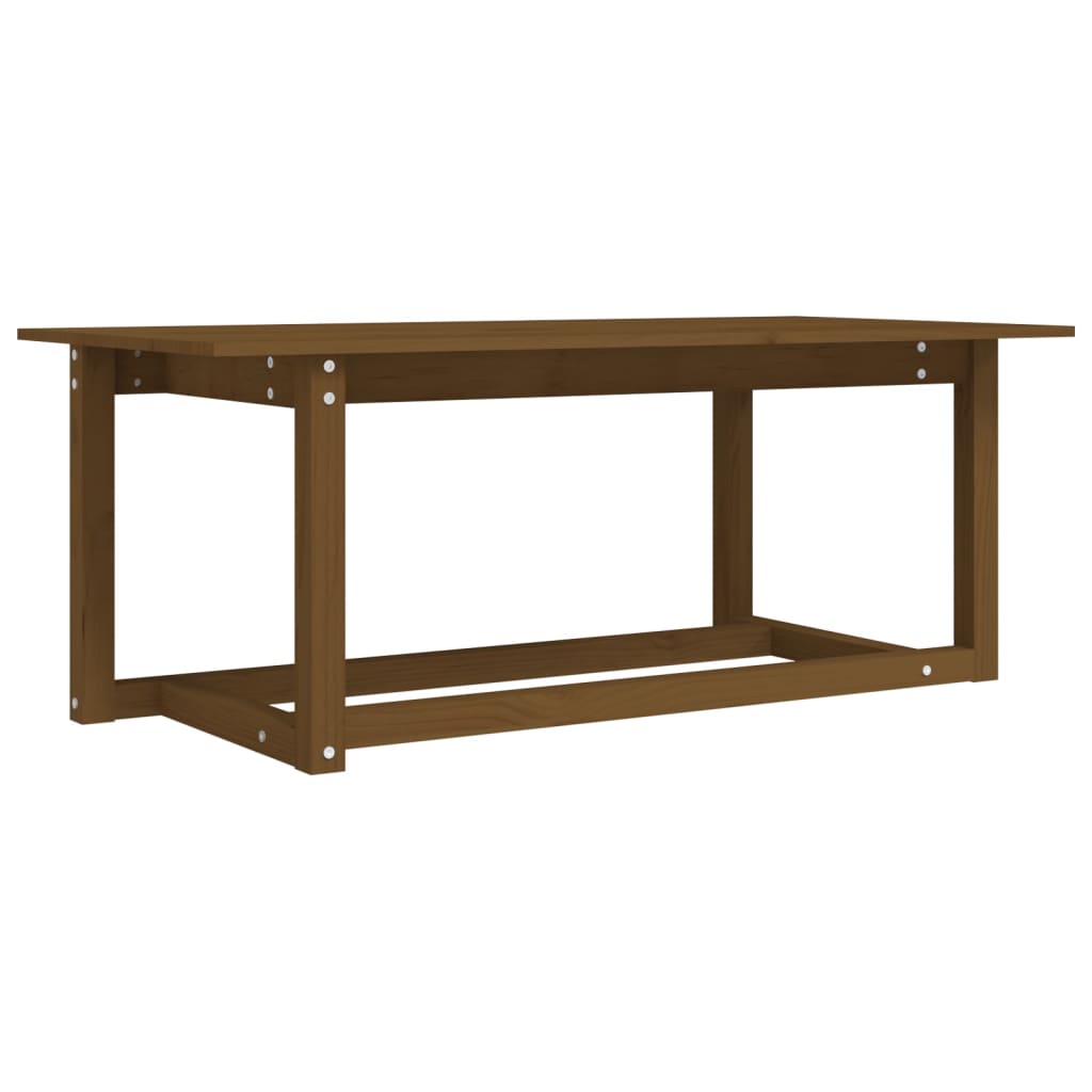 Tavolino da Salotto Miele 110x55x45 cm Legno Massello di Pino - homemem39