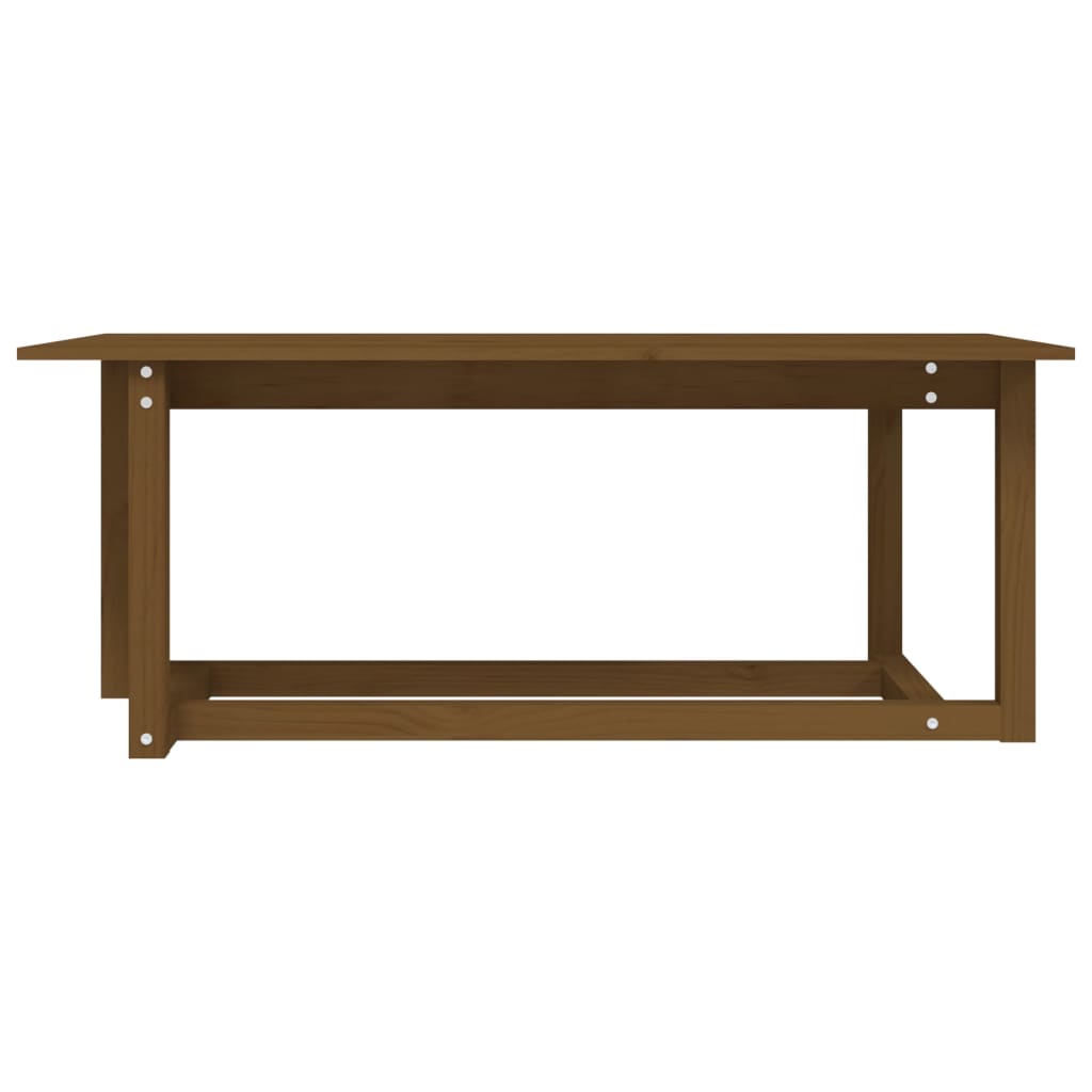 Tavolino da Salotto Miele 110x55x45 cm Legno Massello di Pino - homemem39