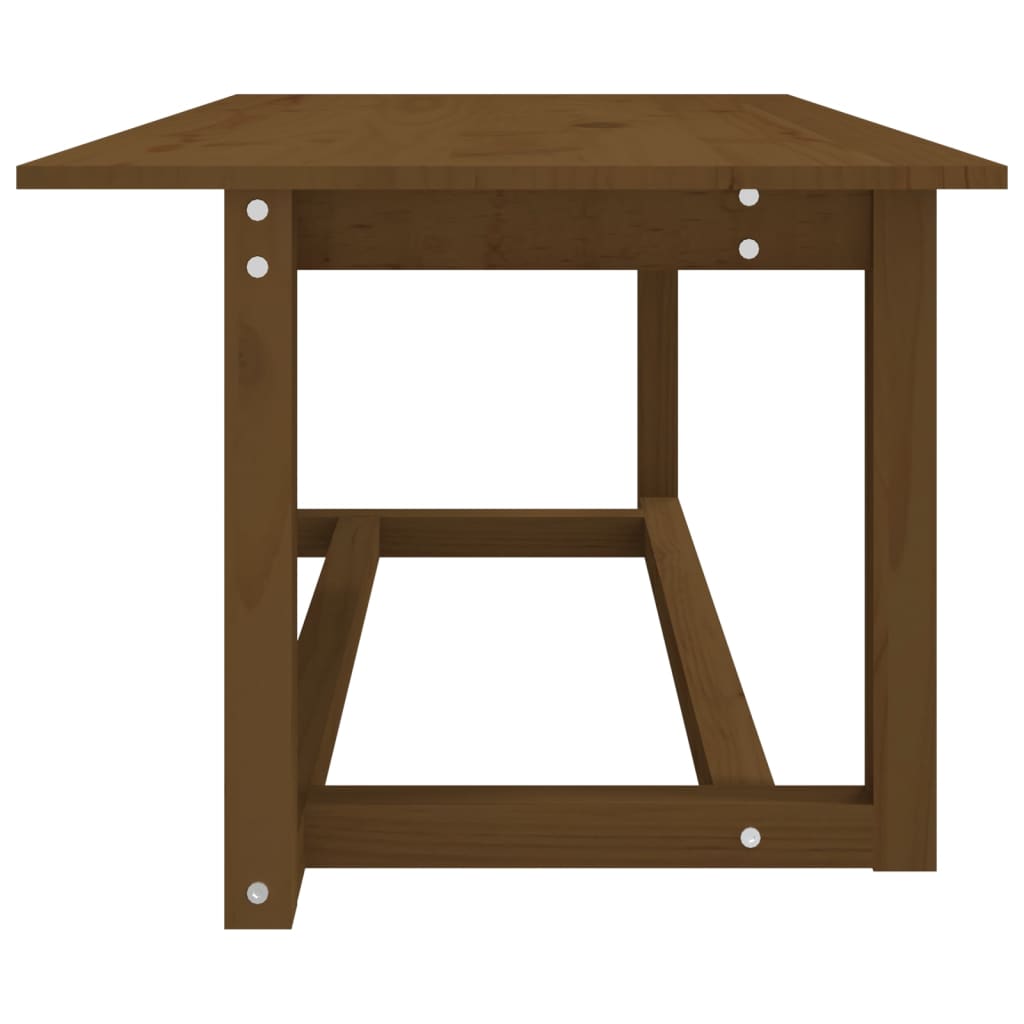 Tavolino da Salotto Miele 110x55x45 cm Legno Massello di Pino - homemem39