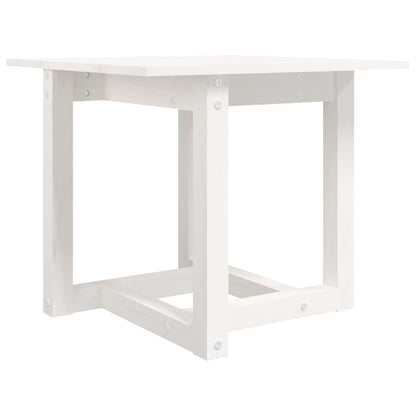 Tavolino da Salotto Bianco 50x50x45 cm Legno Massello di Pino - homemem39