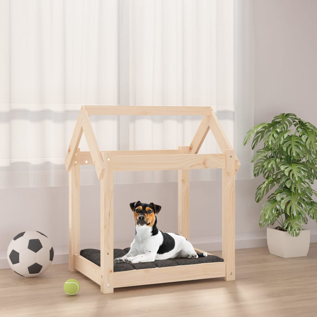 Cuccia per Cani 61x50x70 cm in Legno Massello di Pino - homemem39