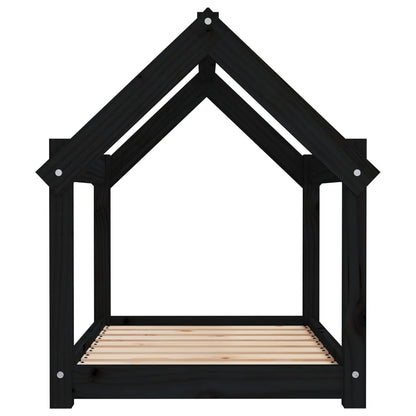 Cuccia per Cani Nera 81x60x70 cm in Legno Massello di Pino - homemem39