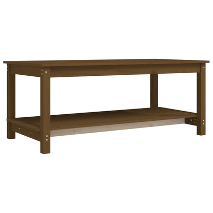 Tavolino da Salotto Miele 110x55x45 cm Legno Massello di Pino - homemem39