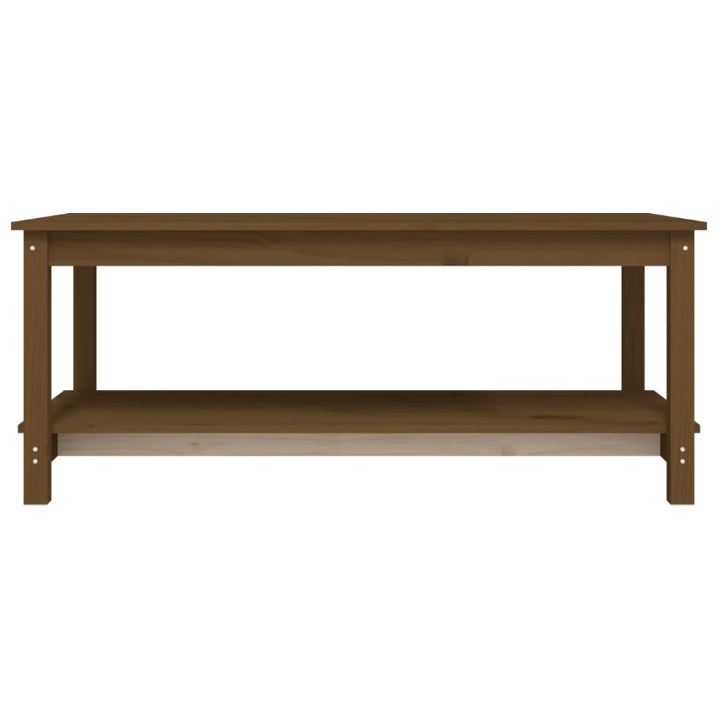 Tavolino da Salotto Miele 110x55x45 cm Legno Massello di Pino - homemem39