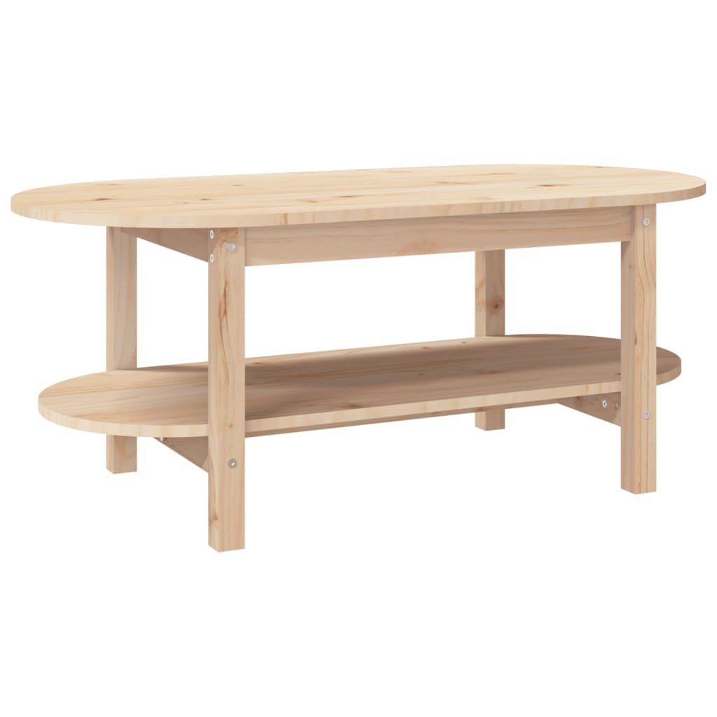 Tavolino da Salotto 110x55x45 cm Legno Massello di Pino - homemem39