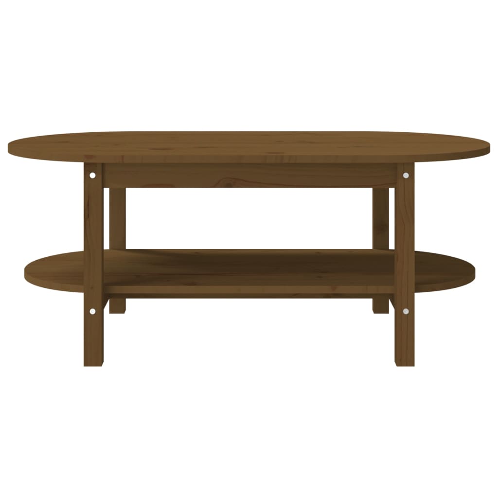 Tavolino da Salotto Miele 110x55x45 cm Legno Massello di Pino - homemem39