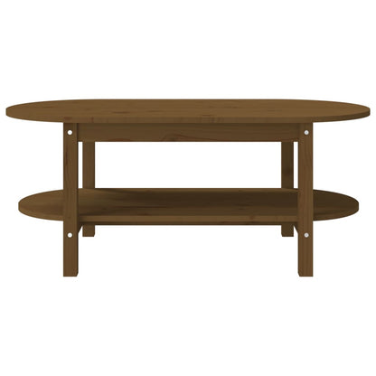 Tavolino da Salotto Miele 110x55x45 cm Legno Massello di Pino - homemem39