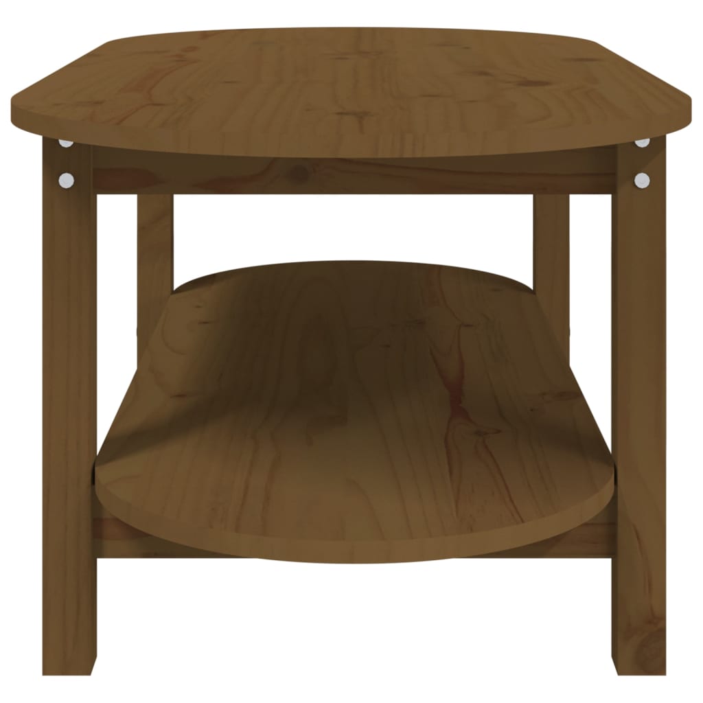 Tavolino da Salotto Miele 110x55x45 cm Legno Massello di Pino - homemem39