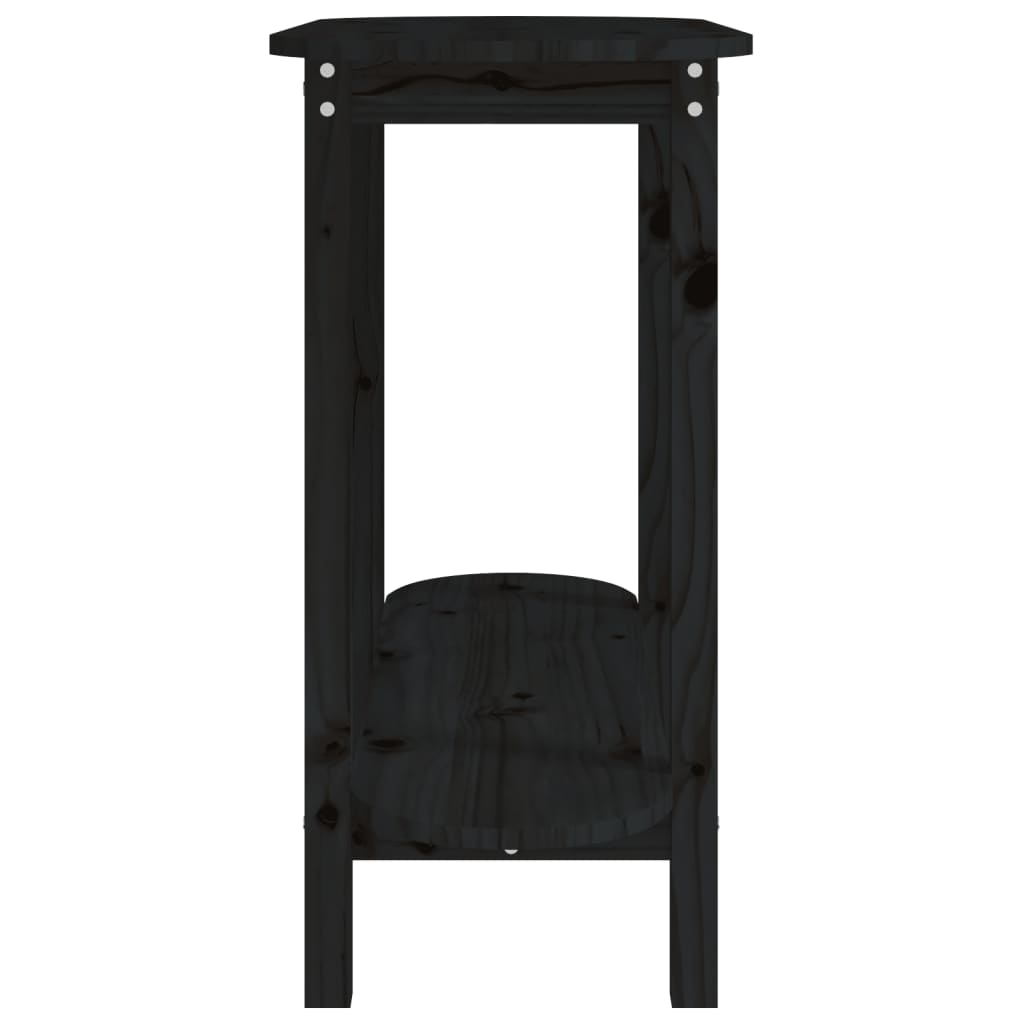 Tavolo Consolle Nero 110x40x80 cm in Legno Massello di Pino - homemem39