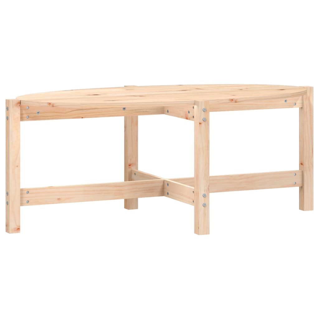 Tavolino da Salotto 118x63x45 cm in Legno Massello di Pino - homemem39