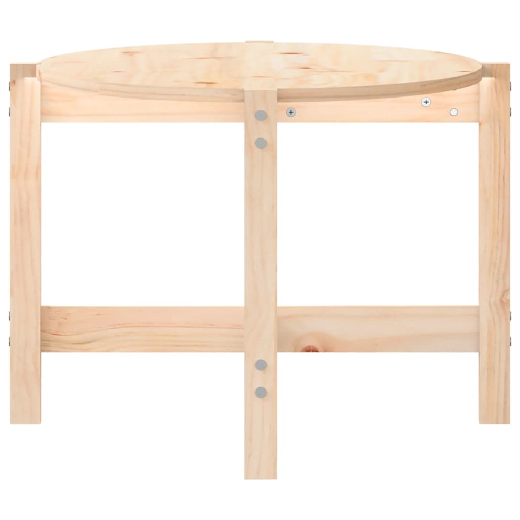 Tavolino da Salotto 118x63x45 cm in Legno Massello di Pino - homemem39