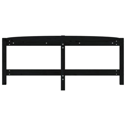 Tavolino da Salotto Nero 118x63x45 cm in Legno Massello di Pino - homemem39