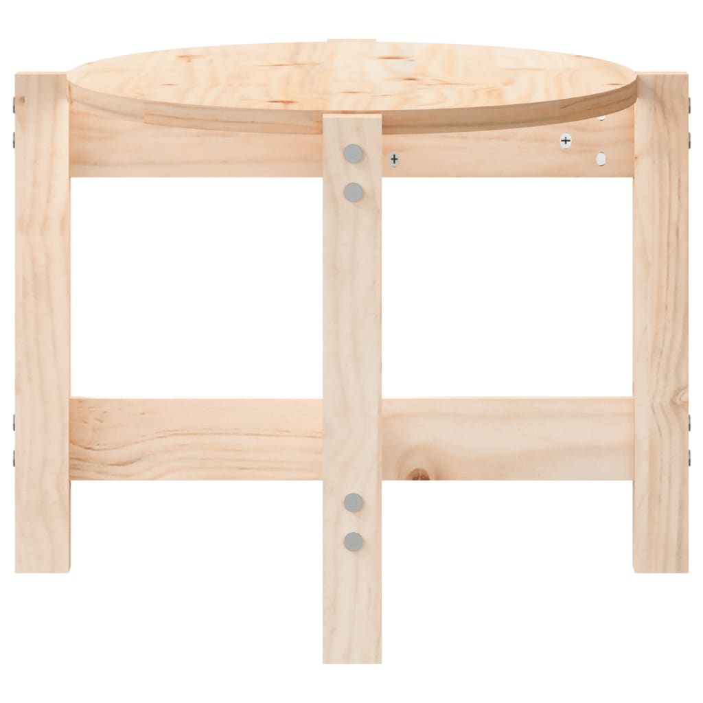 Tavolino da Salotto 87x48x35 cm in Legno Massello di Pino - homemem39