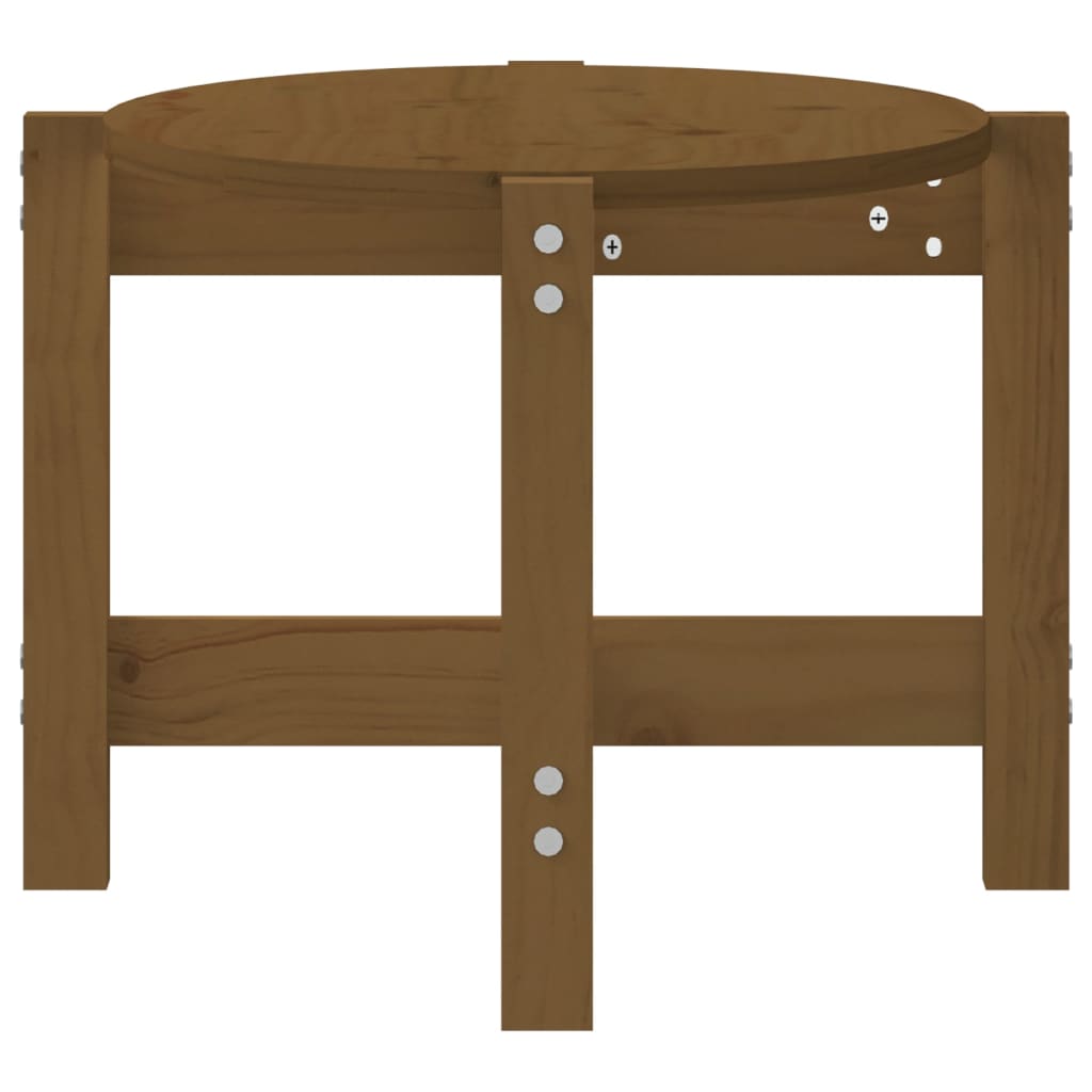 Tavolino da Salotto Miele 87x48x35 cm in Legno Massello di Pino - homemem39