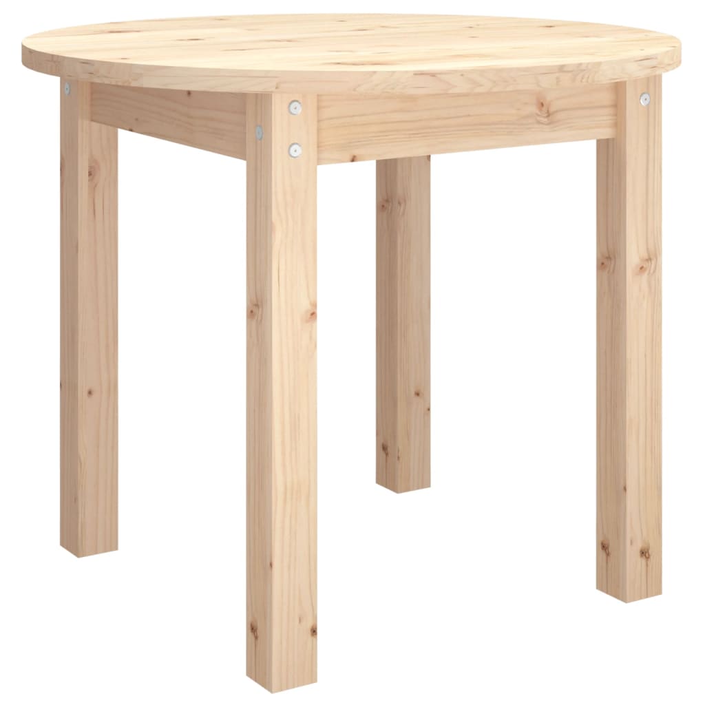 Tavolino da Salotto Ø 55x45 cm in Legno Massello di Pino - homemem39