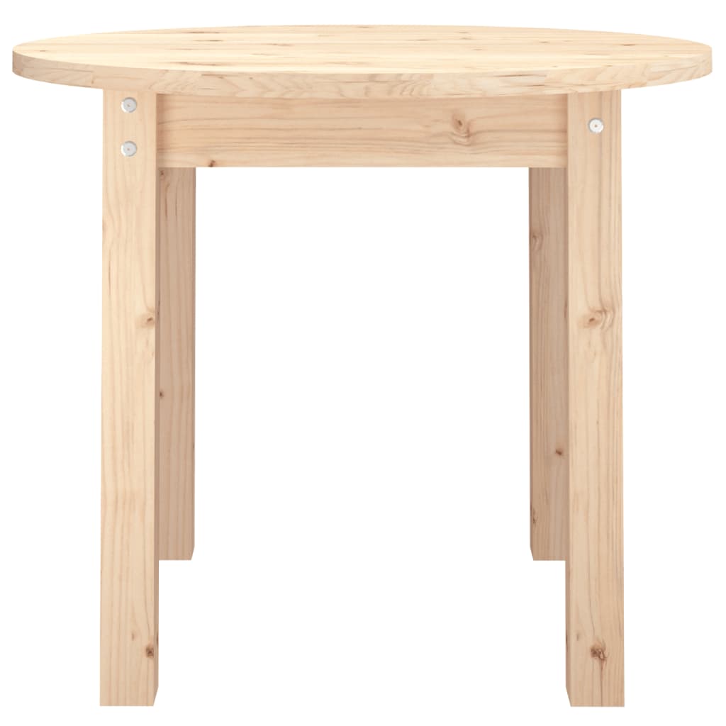 Tavolino da Salotto Ø 55x45 cm in Legno Massello di Pino - homemem39