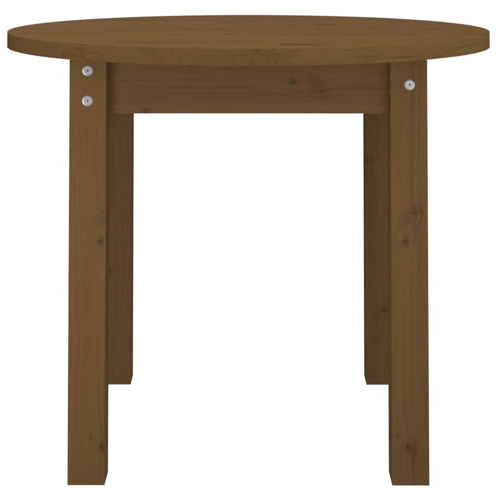 Tavolino da Salotto Miele Ø 55x45 cm in Legno Massello di Pino - homemem39