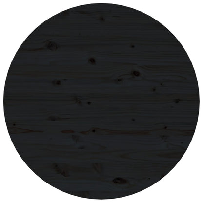 Tavolino da Salotto Nero Ø 55x45 cm in Legno Massello di Pino - homemem39