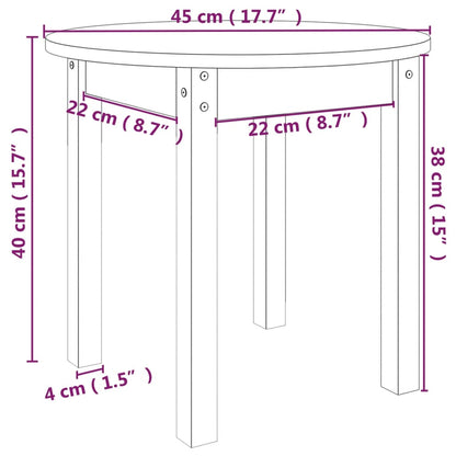 Tavolino da Salotto Miele Ø 45x40 cm in Legno Massello di Pino - homemem39