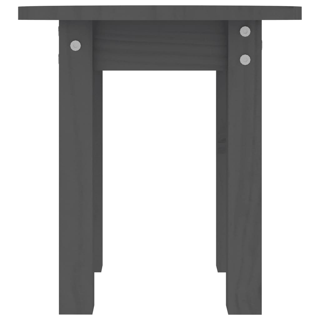 Tavolino da Salotto Grigio Ø 35x35 cm in Legno Massello di Pino - homemem39