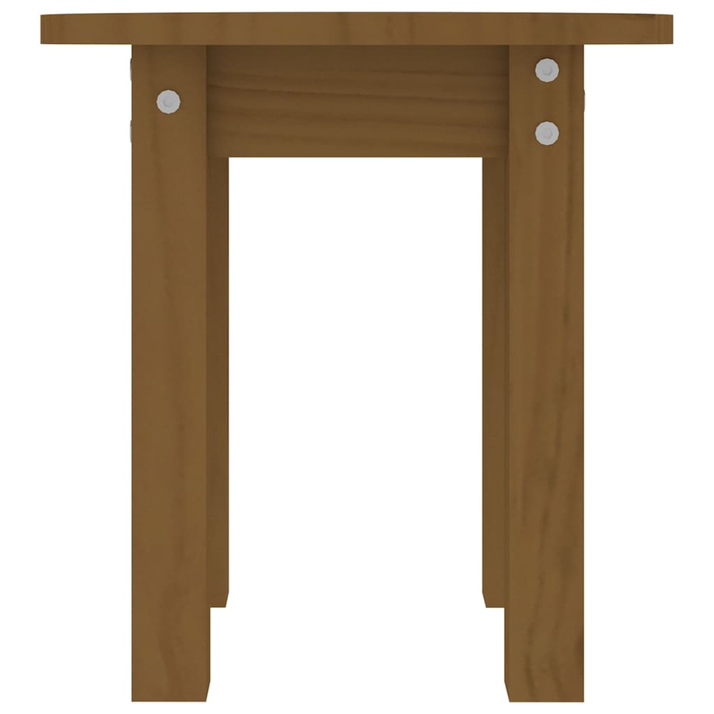 Tavolino da Salotto Miele Ø 35x35 cm in Legno Massello di Pino - homemem39