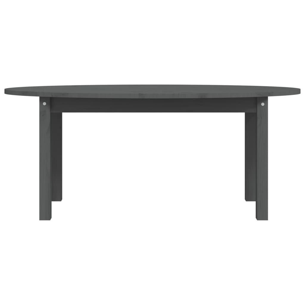 Tavolino da Salotto Grigio 110x55x45 cm Legno Massello di Pino - homemem39