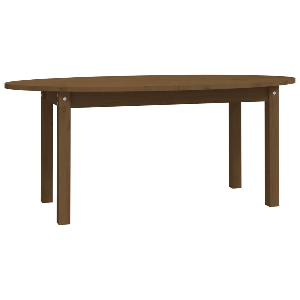 Tavolino da Salotto Miele 110x55x45 cm Legno Massello di Pino - homemem39