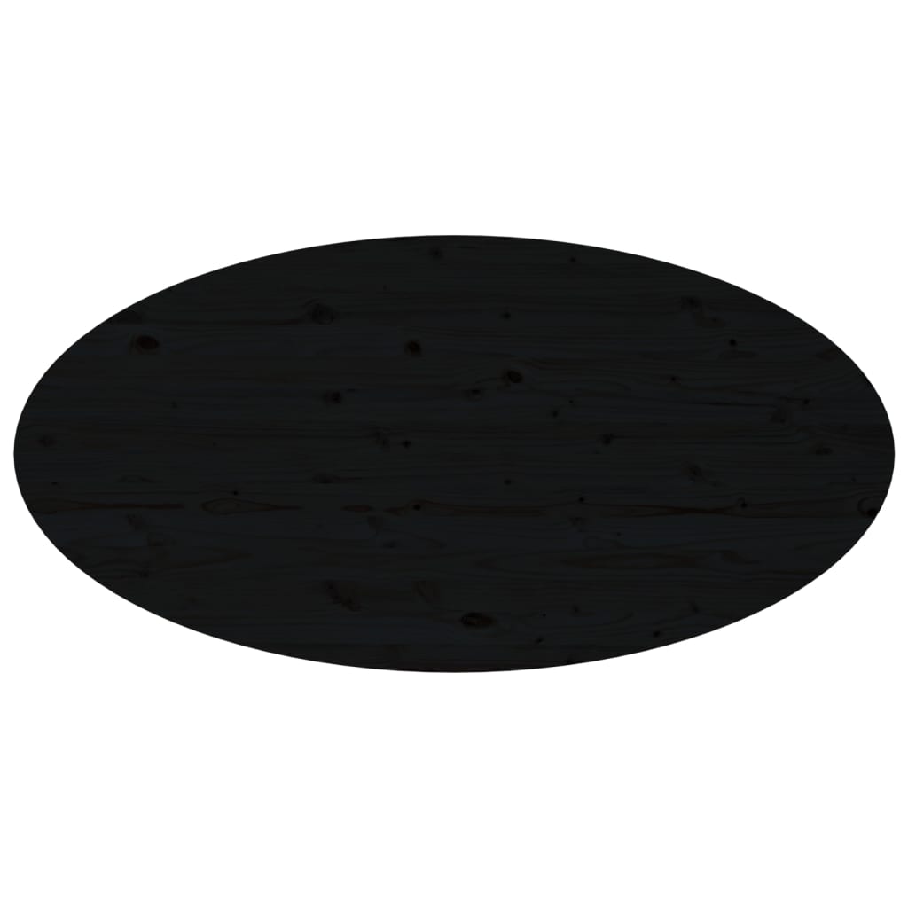 Tavolino da Salotto Nero 110x55x45 cm Legno Massello di Pino - homemem39