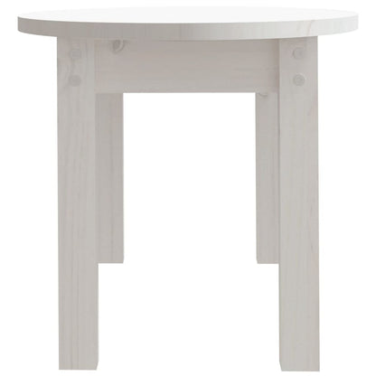 Tavolino da Salotto Bianco 80x40x35 cm Legno Massello di Pino - homemem39