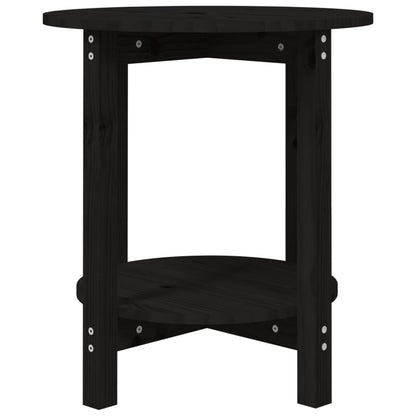 Tavolino da Salotto Nero Ø 55x60 cm in Legno Massello di Pino - homemem39