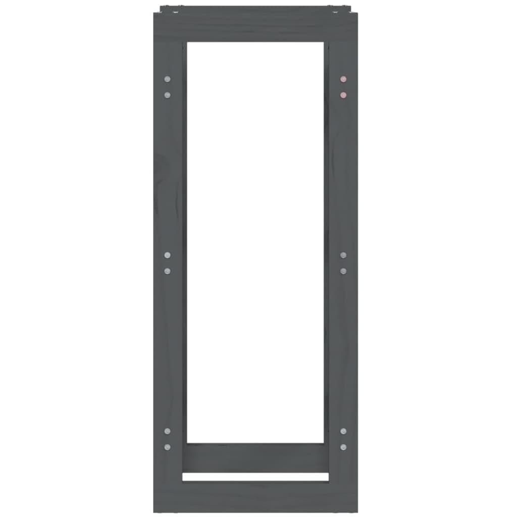 Portalegna Grigio 41x25x100 cm in Legno Massello di Pino - homemem39