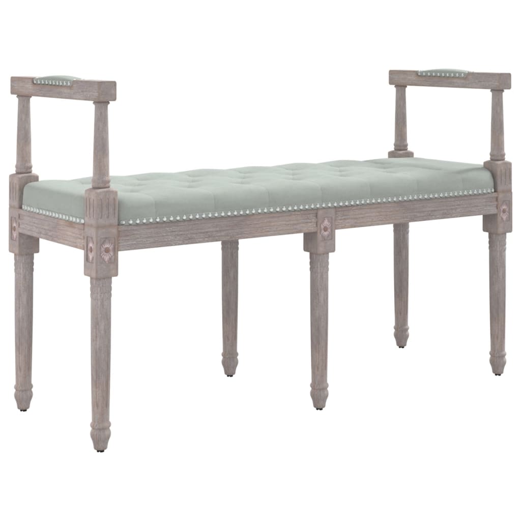 Panca Grigio Chiaro 110x40x70 cm in Velluto - homemem39