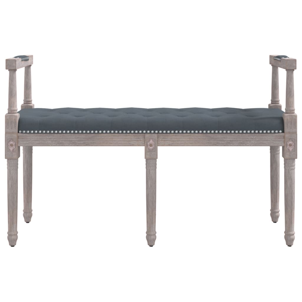 Panca Grigio Scuro 110x40x70 cm in Velluto - homemem39