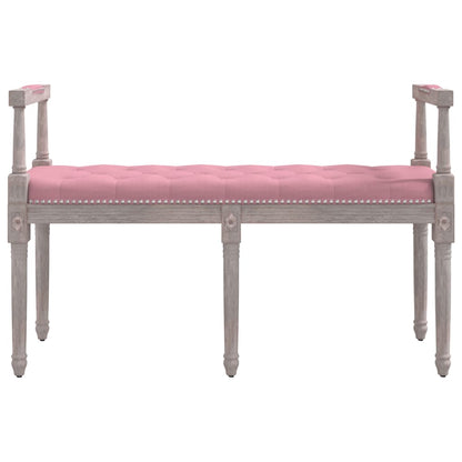 Panca Rosa 110x40x70 cm in Velluto - homemem39