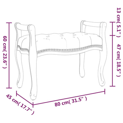 Panca Blu 80x45x60 cm in Velluto - homemem39