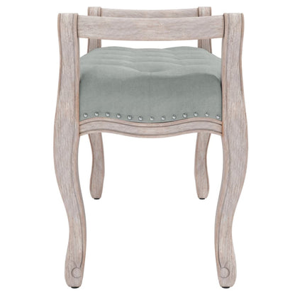 Panca Grigio Chiaro 80x45x60 cm in Velluto - homemem39