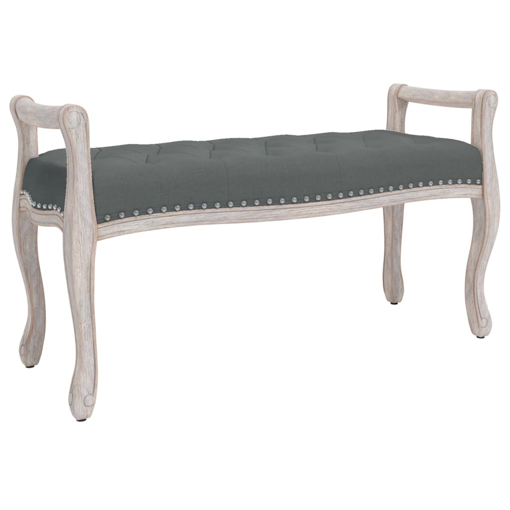 Panca Grigio Scuro 110x45x60 cm in Tessuto - homemem39