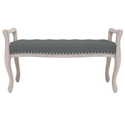 Panca Grigio Scuro 110x45x60 cm in Tessuto - homemem39