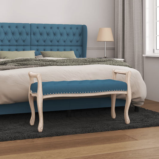 Panca Blu 110x45x60 cm in Velluto - homemem39