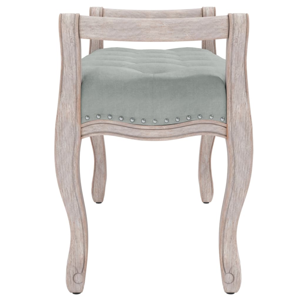 Panca Grigio Chiaro 110x45x60 cm in Velluto - homemem39