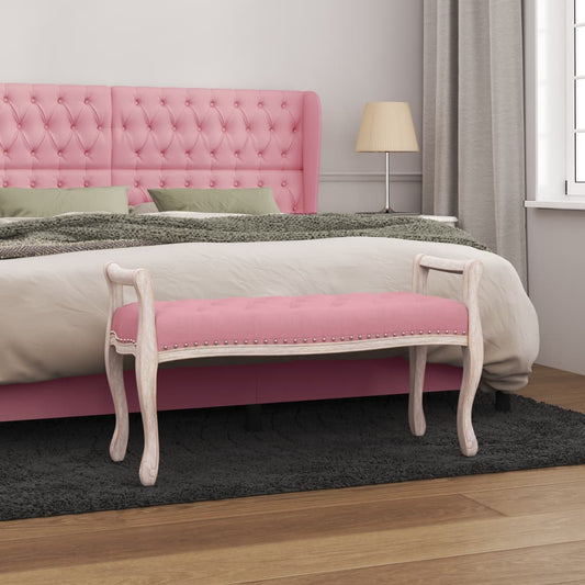 Panca Rosa 110x45x60 cm in Velluto - homemem39