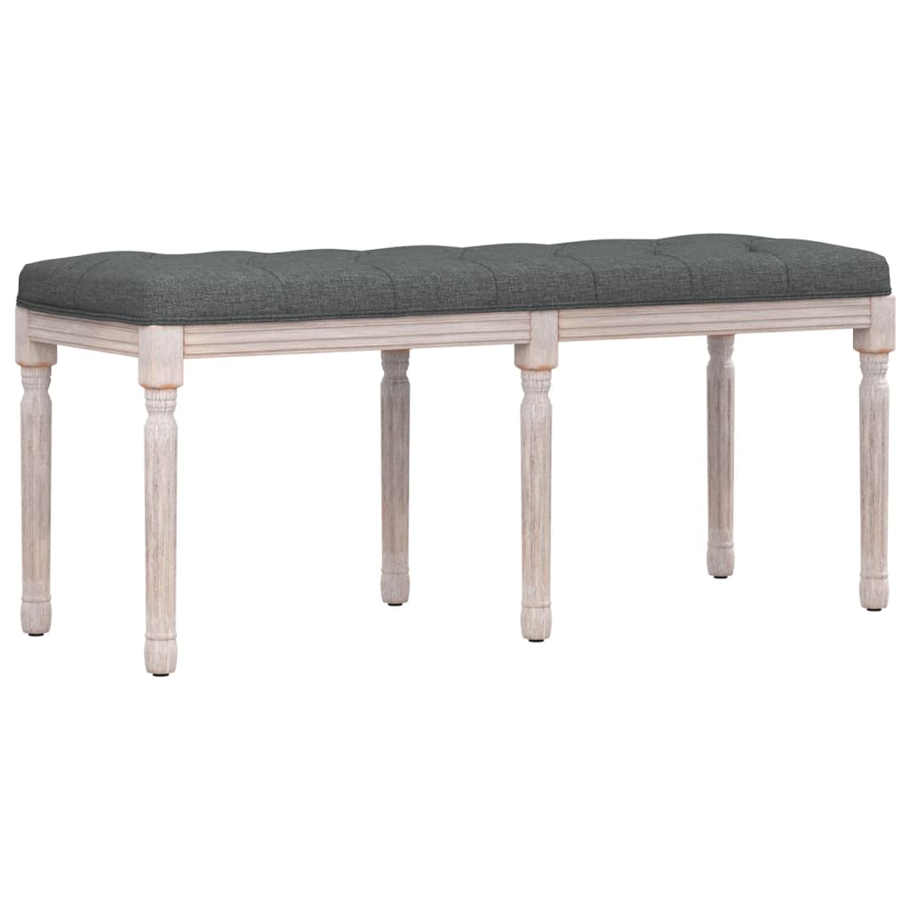 Panca Grigio Scuro 110x40x49 cm in Tessuto - homemem39