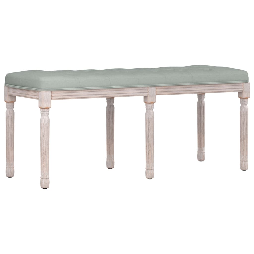 Panca Grigio Chiaro 110x40x49 cm in Velluto - homemem39