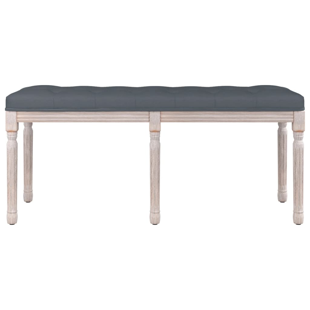 Panca Grigio Scuro 110x40x49 cm in Velluto - homemem39