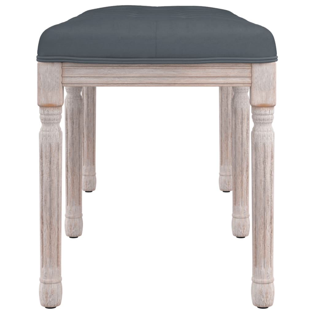 Panca Grigio Scuro 110x40x49 cm in Velluto - homemem39