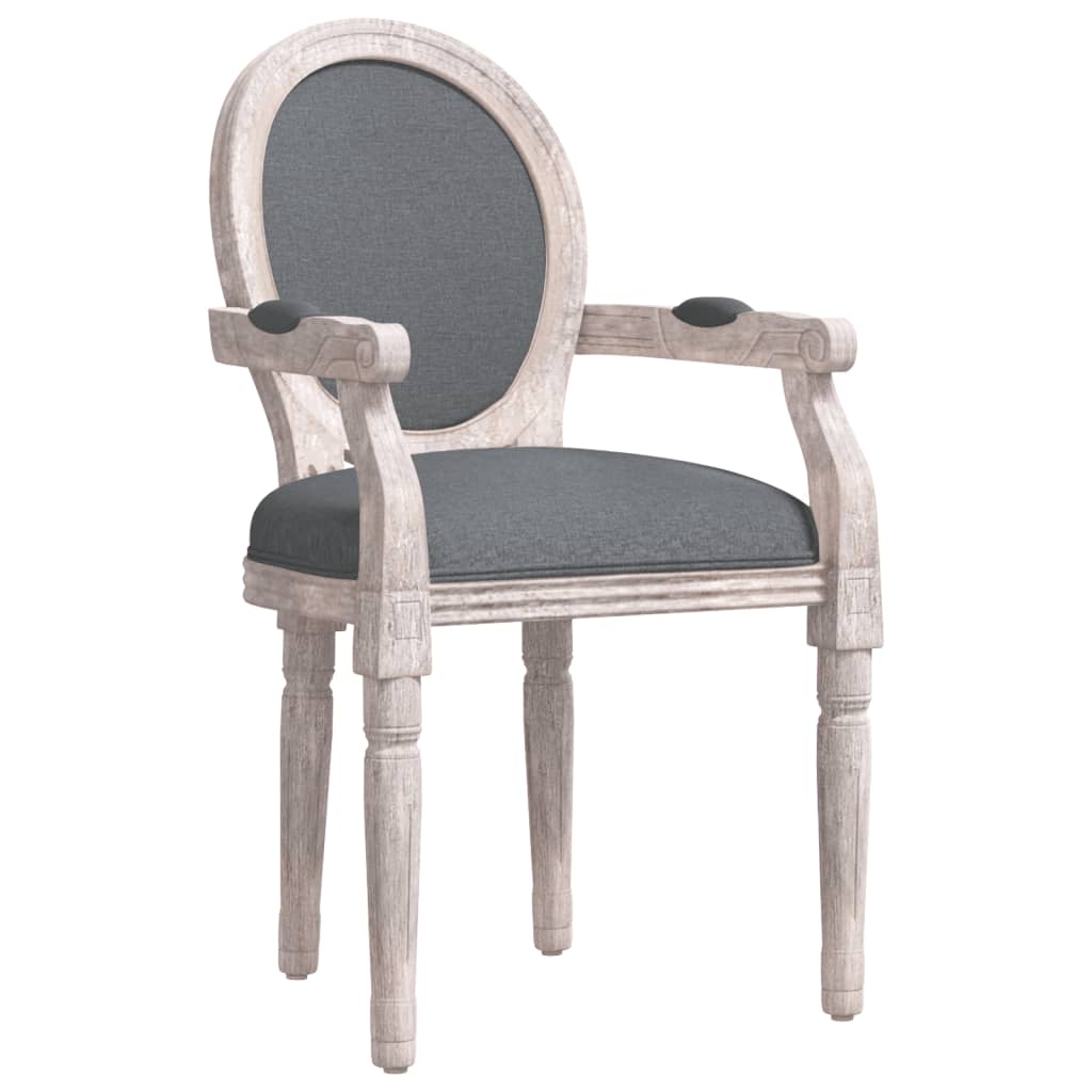 Sedia da Pranzo Grigio Scuro 54x56x96,5 cm Tessuto - homemem39