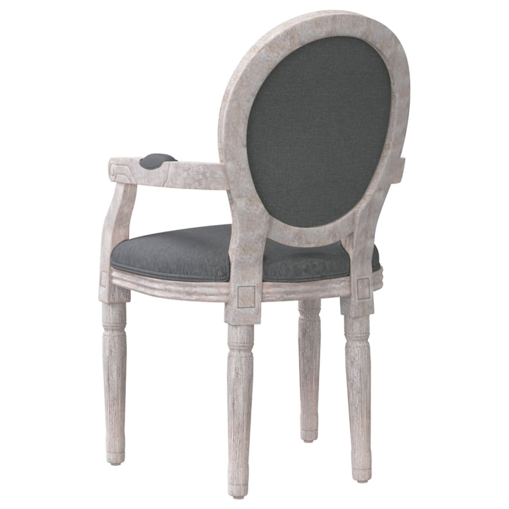 Sedia da Pranzo Grigio Scuro 54x56x96,5 cm Tessuto - homemem39