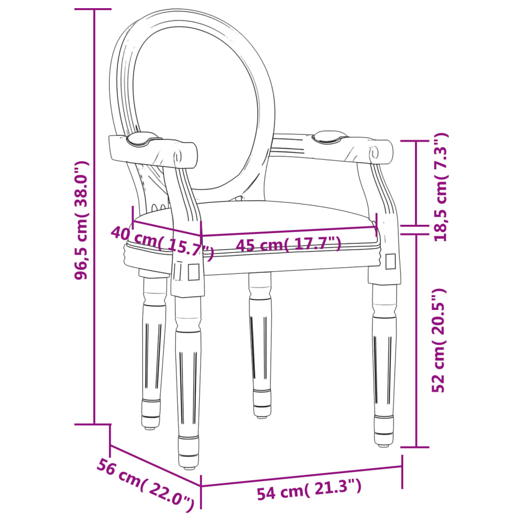 Sedia da Pranzo Grigio Scuro 54x56x96,5 cm Tessuto - homemem39