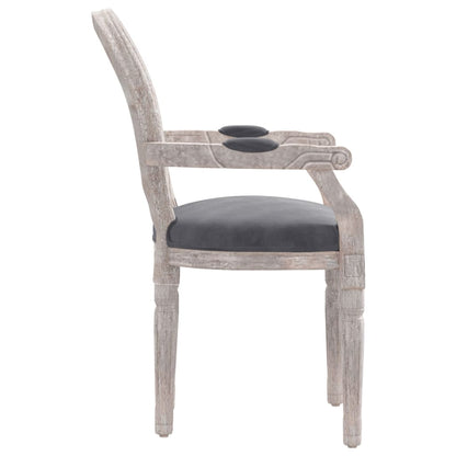 Sedia da Pranzo Grigio Scuro 54x56x96,5 cm Velluto - homemem39