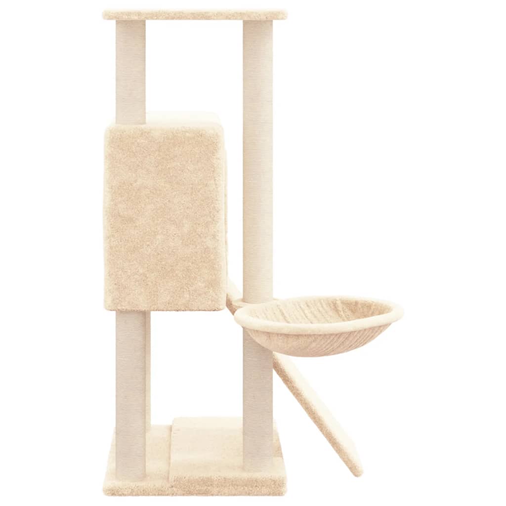 Albero per Gatti con Tiragraffi in Sisal Crema 96 cm - homemem39